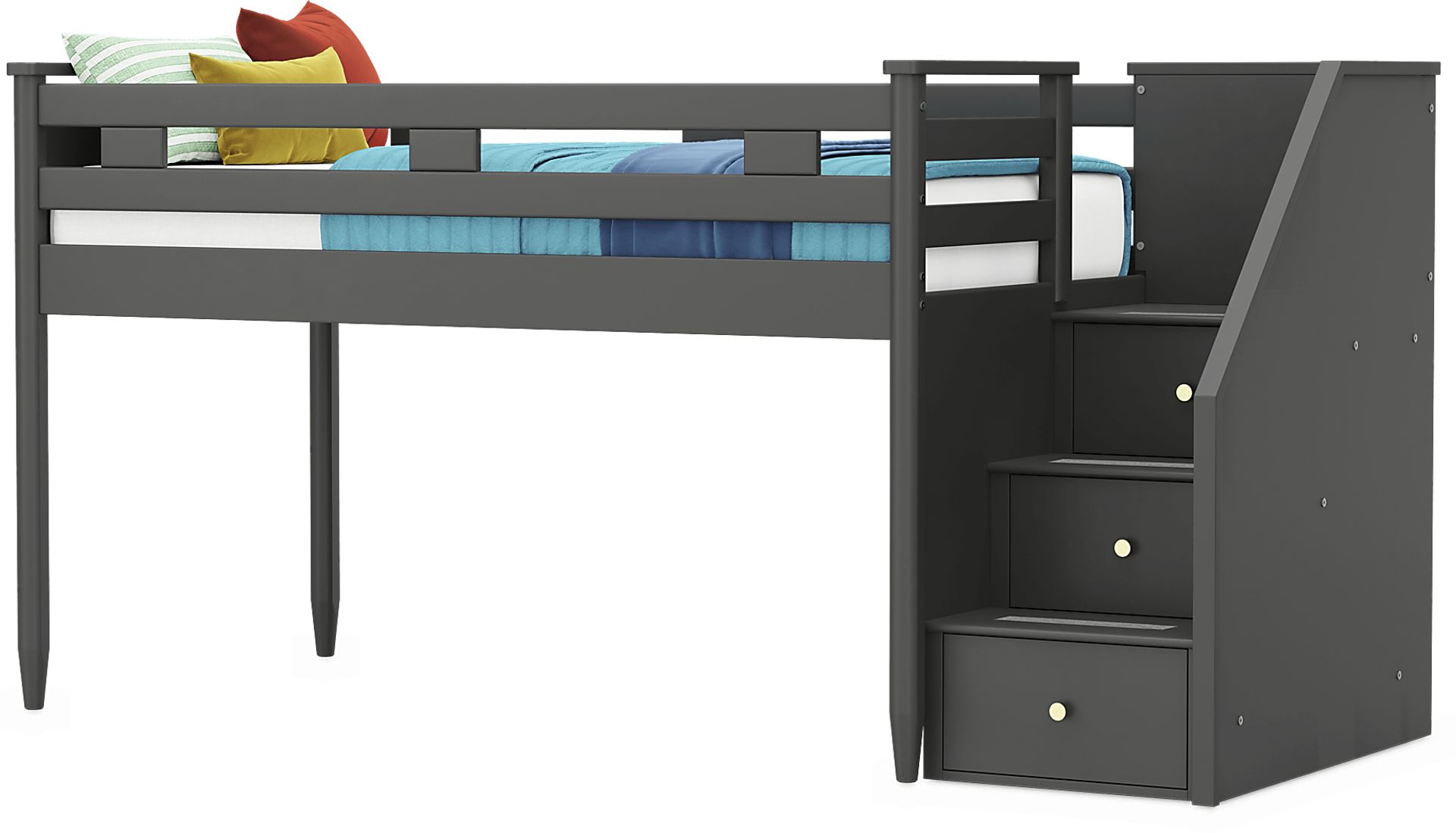 Kids Modern Colors Iron Ore Twin Step Loft - Image 2