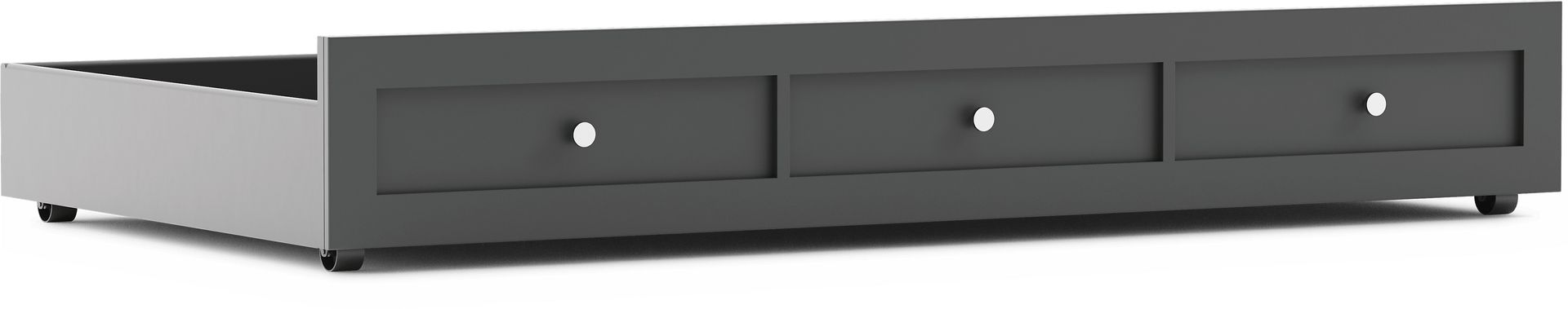 Kids Modern Colors Iron Ore Twin Storage Trundle - Image 1