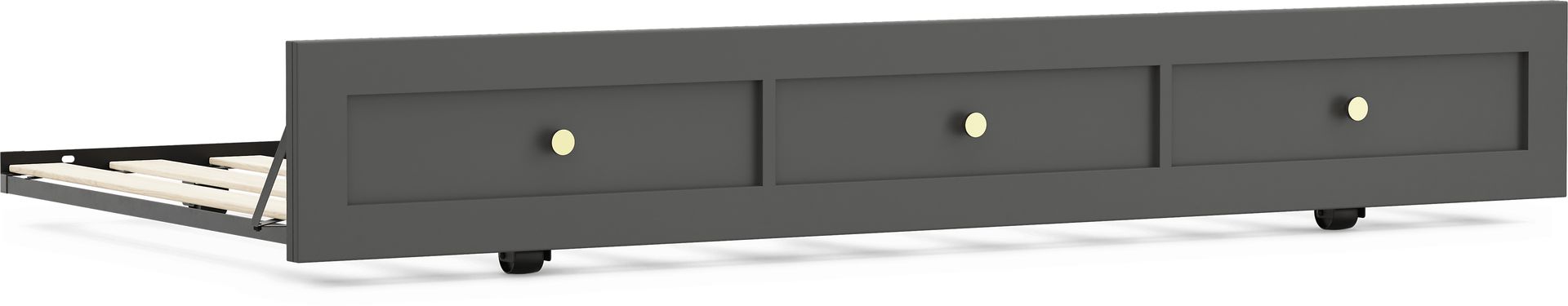 Kids Modern Colors Iron Ore Twin Trundle - Image 2