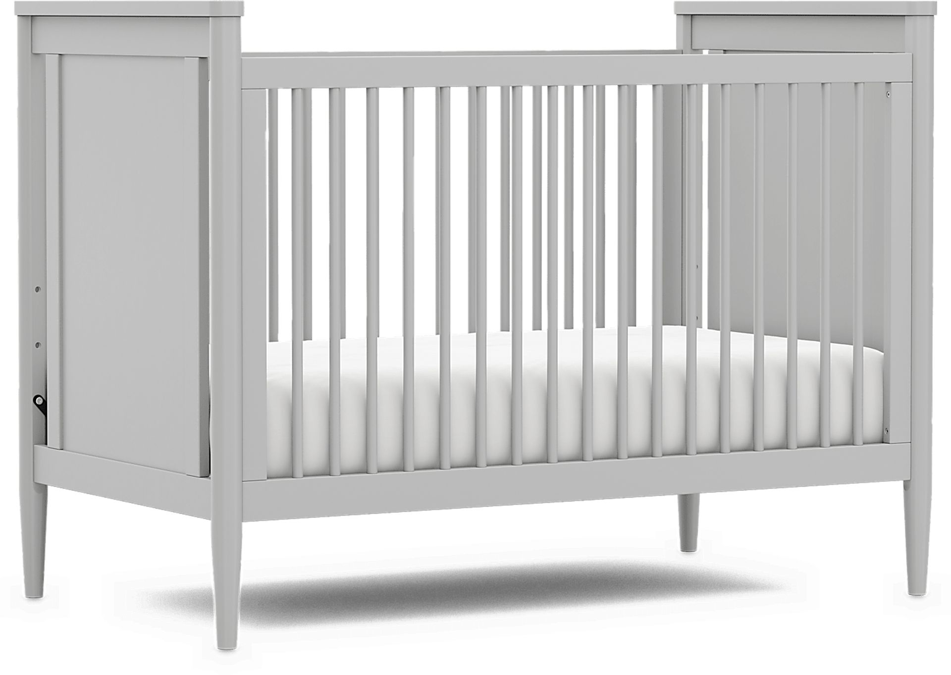 Kids Modern Colors Light Gray 3-in-1 Convertible Crib - Image 1