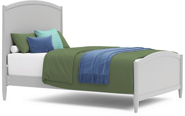 Kids Modern Colors Light Gray Full Panel Bed