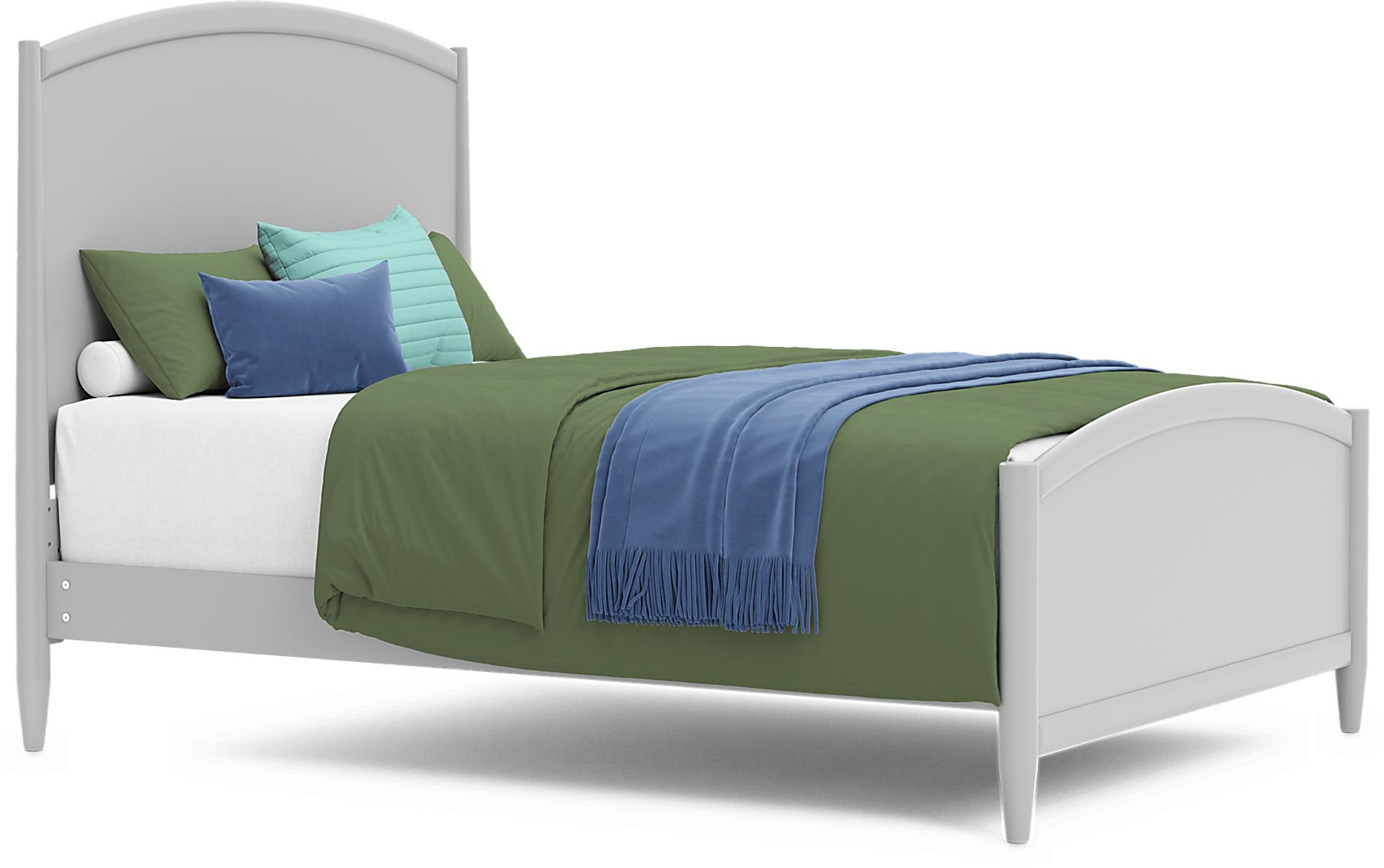 Kids Modern Colors Light Gray Full Panel Bedroom - Image 2