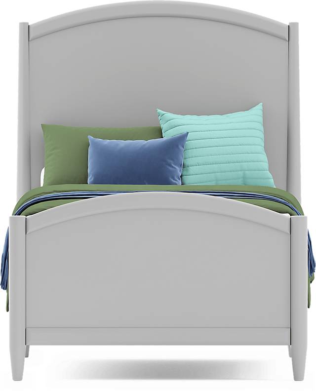 Kids Modern Colors Light Gray Twin Panel Bedroom - Thumbnail - Image 3