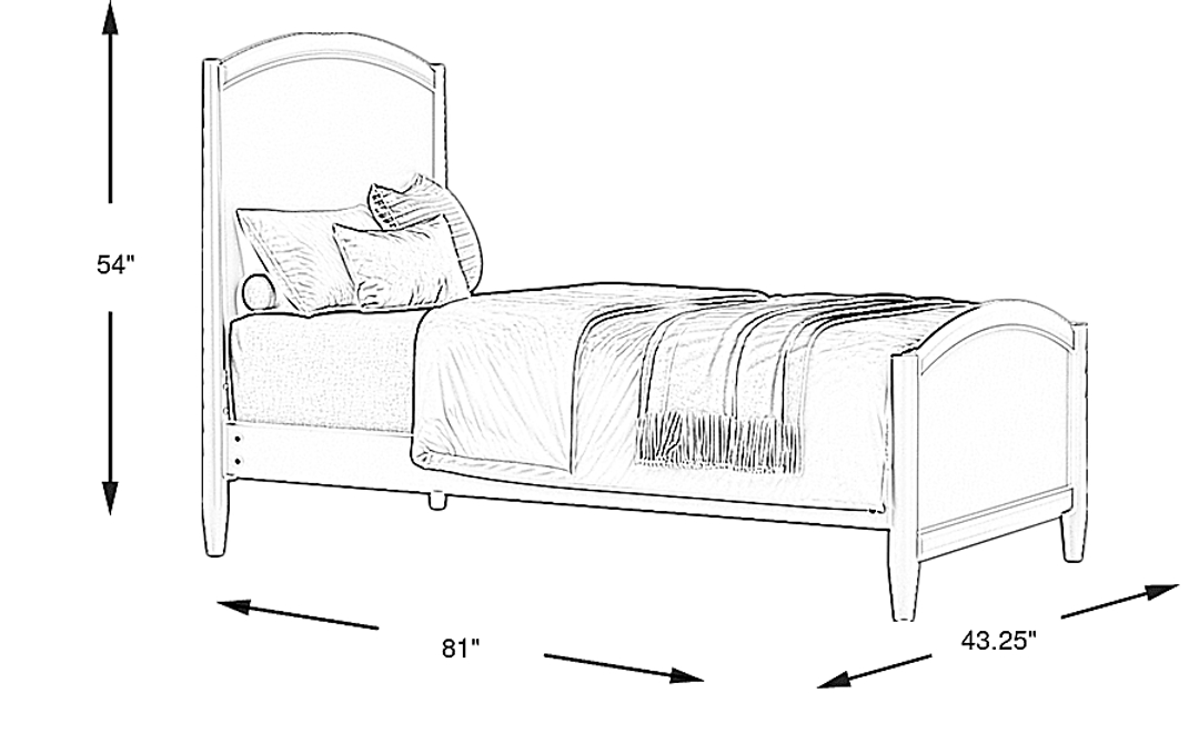 Kids Modern Colors Light Gray Twin Panel Bed