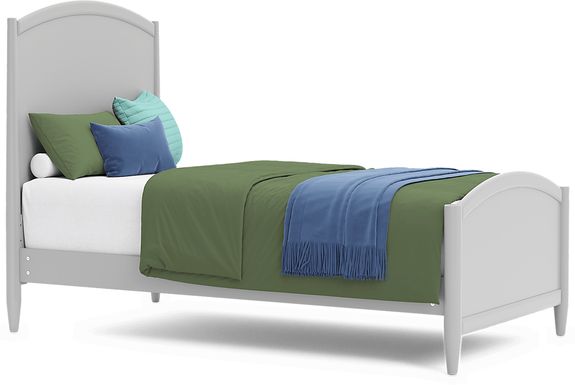 Kids Modern Colors Light Gray Twin Panel Bed