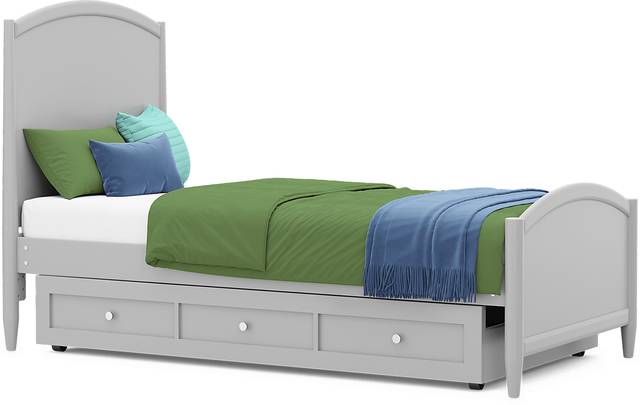 Kids Modern Colors Light Gray Twin XL Panel Bedroom - Thumbnail - Image 4