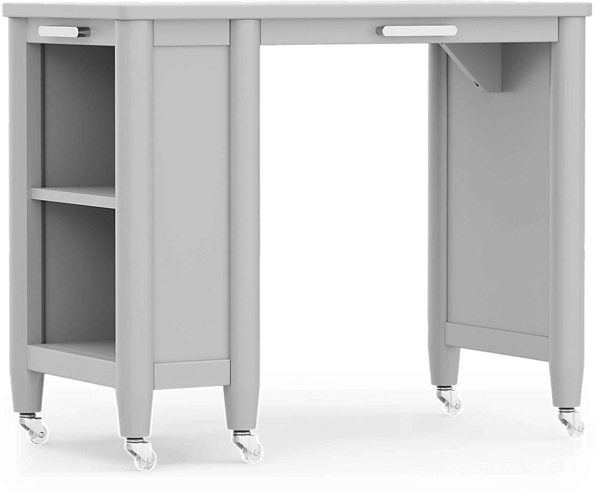 Kids Modern Colors Light Gray Caster Desk - Image 2