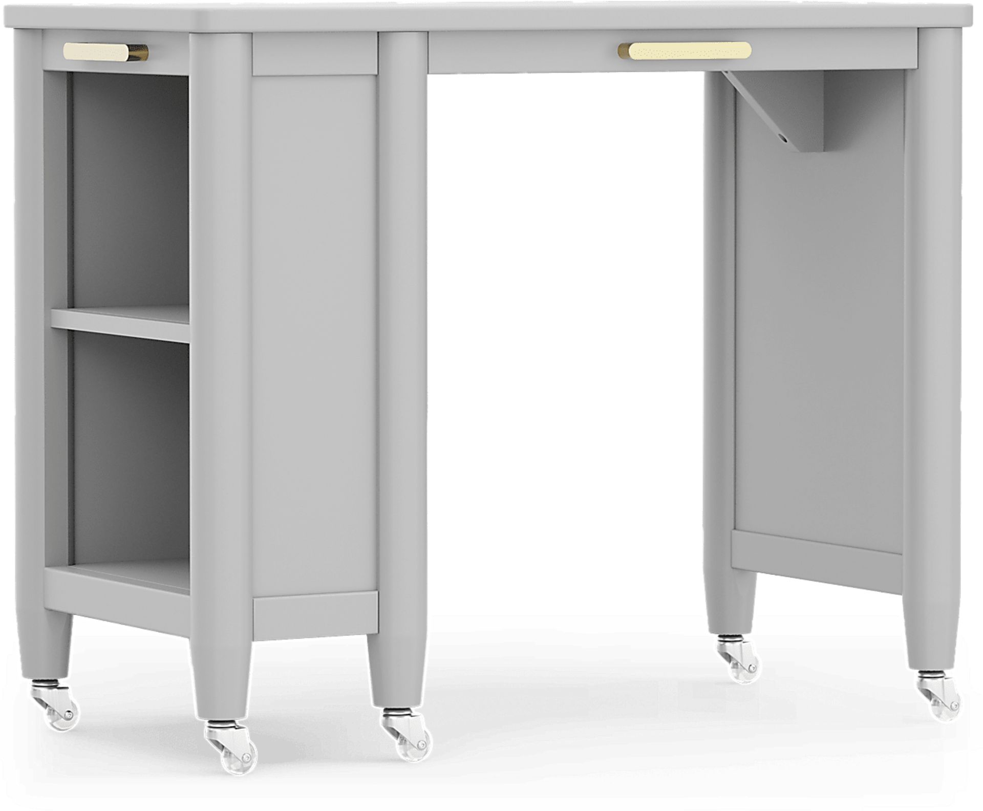 Kids Modern Colors Light Gray Caster Desk - Image 4