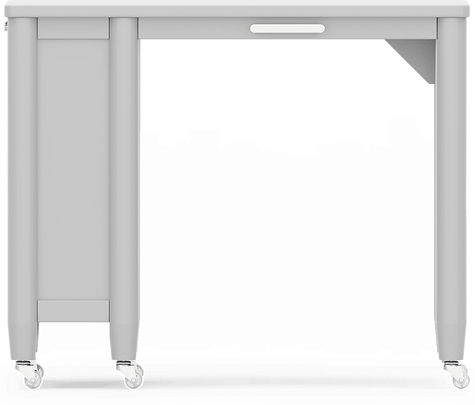 Kids Modern Colors Light Gray Caster Desk - Image 1