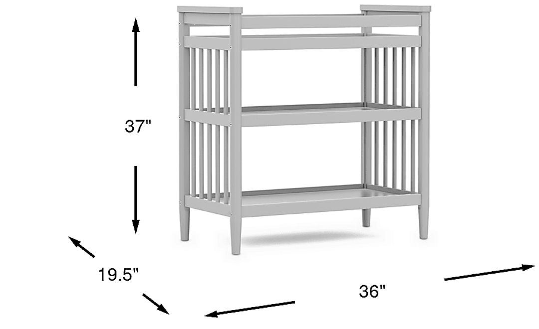 Modern Colors Light Gray Changing Table