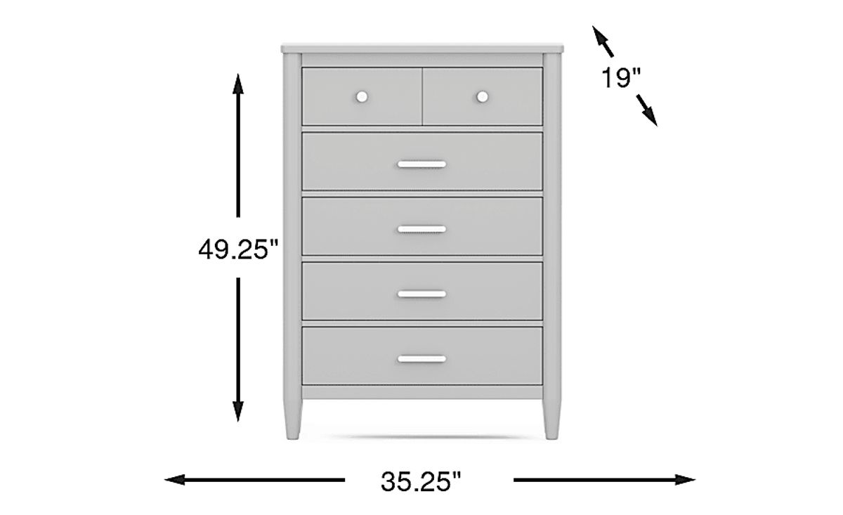 Modern Colors Light Gray Chest | Rooms to Go
