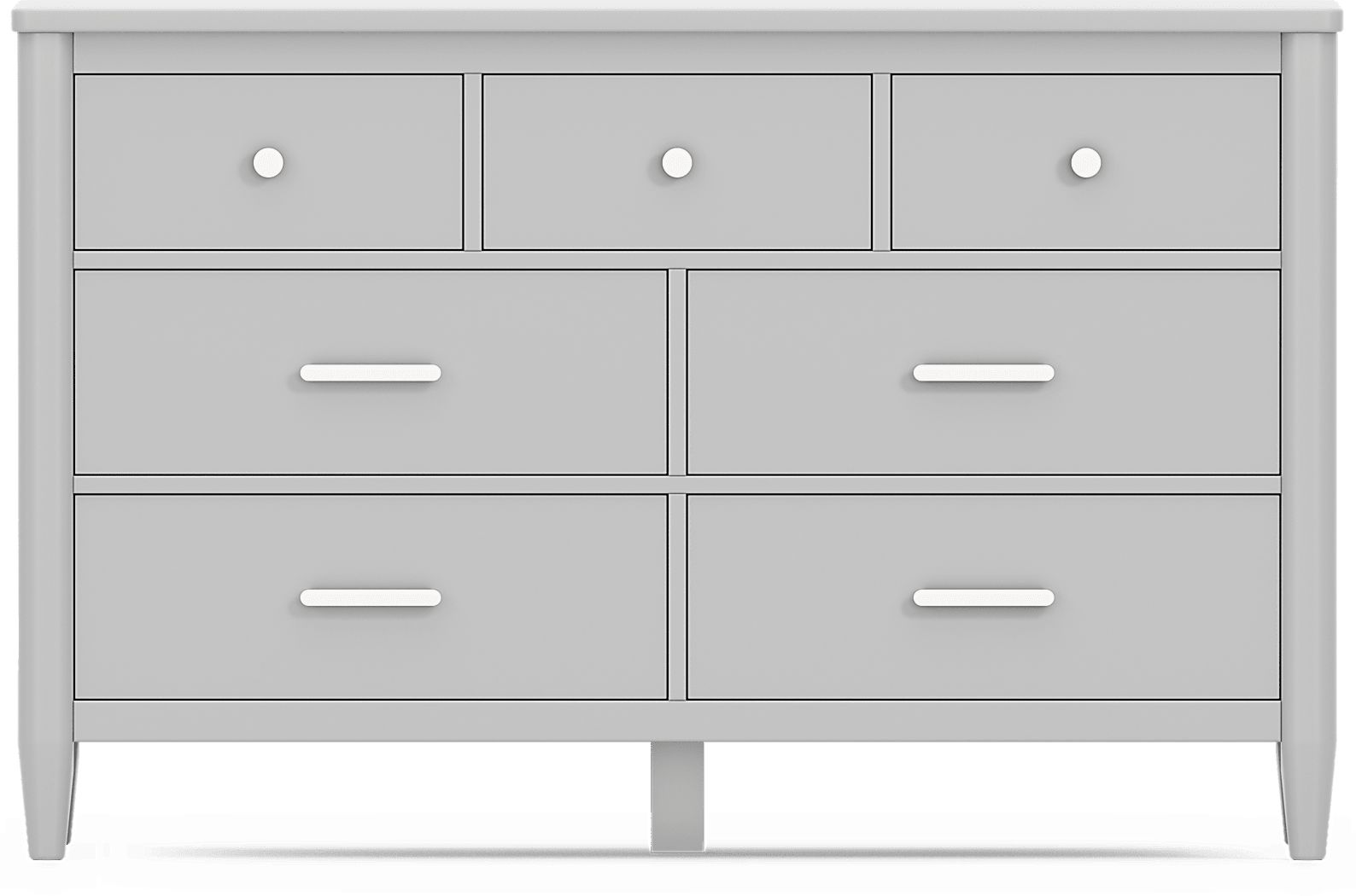 Kids Modern Colors Light Gray Dresser