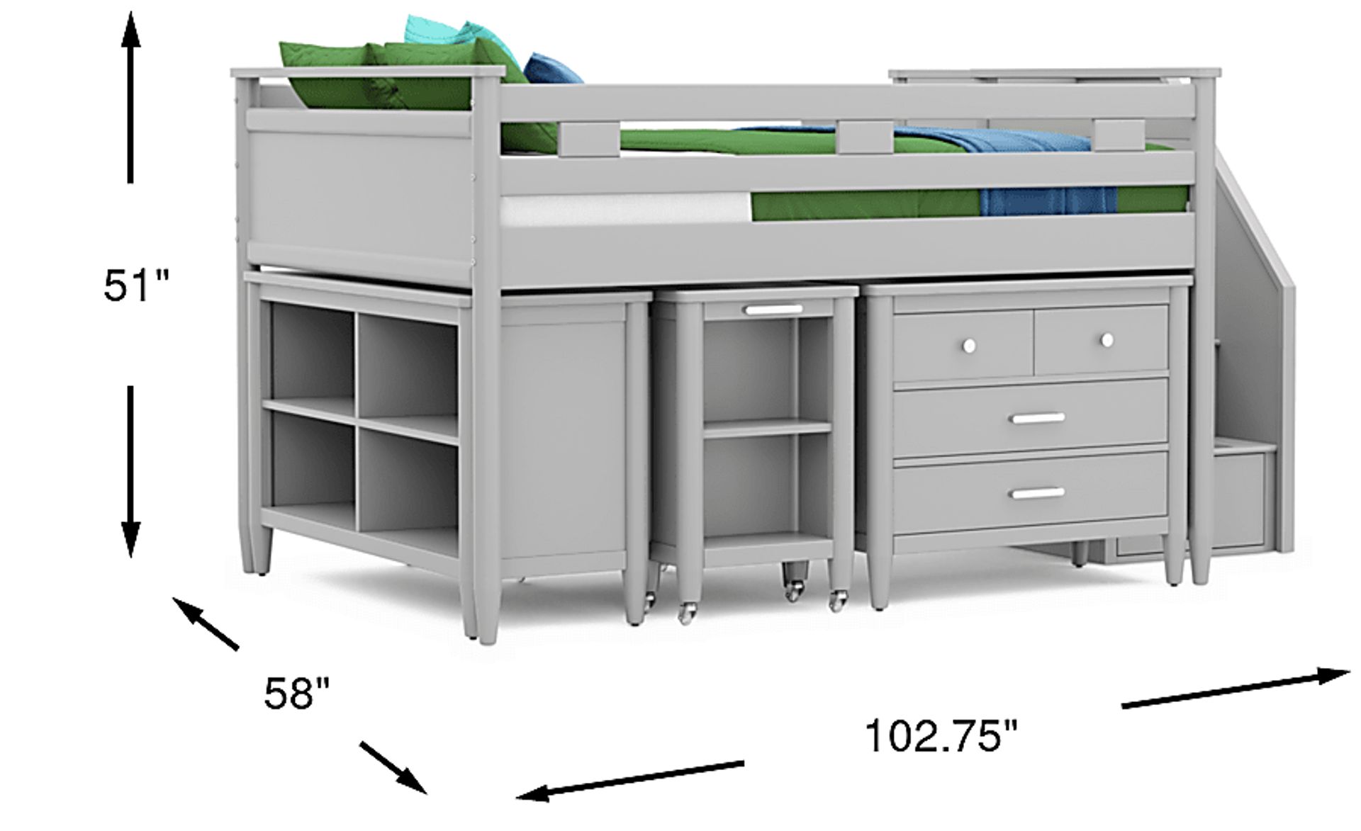 Dimension Image. Please refer to the Dimension Tab on this page for dimension details.