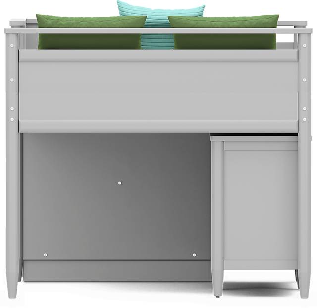 Kids Modern Colors Light Gray Full Step Loft with Loft Chests - Thumbnail - Image 4