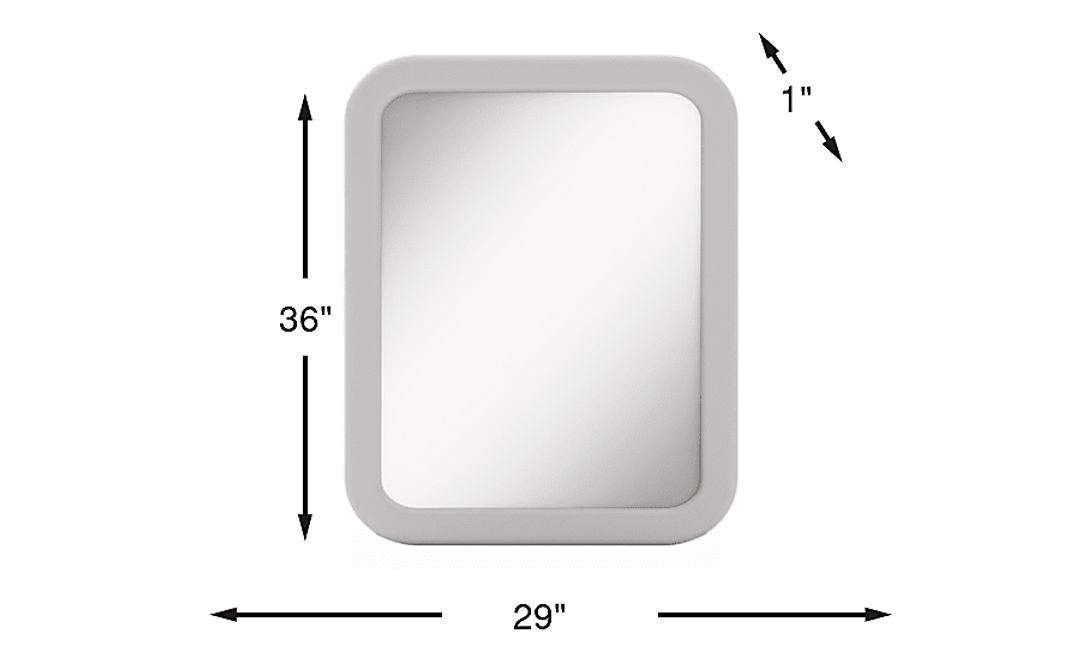 Kids Modern Colors Light Gray Mirror