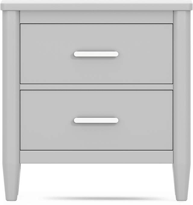 Kids Modern Colors Light Gray Nightstand - Thumbnail - Image 1