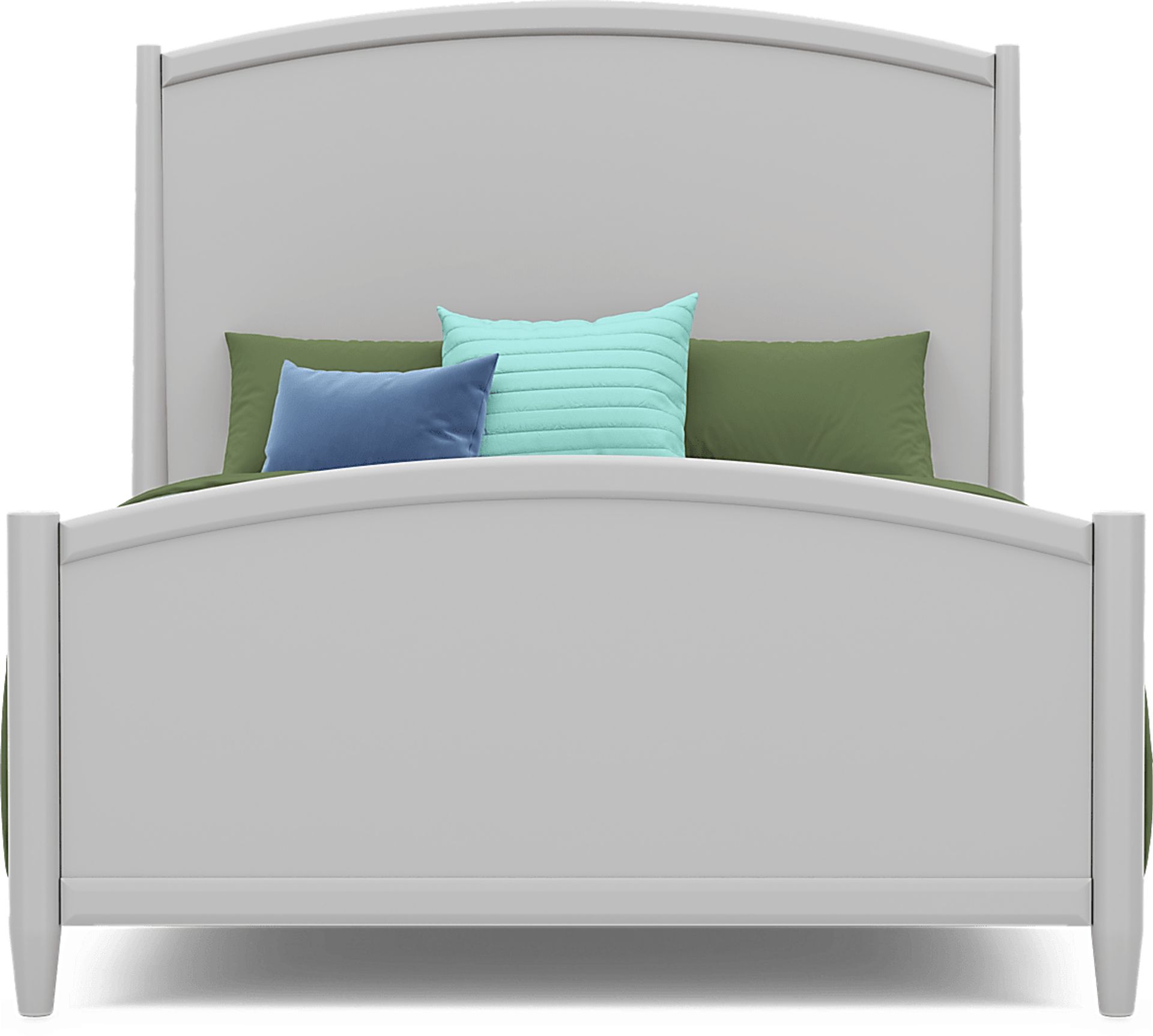 Kids Modern Colors Light Gray Queen Panel Bed - Image 2