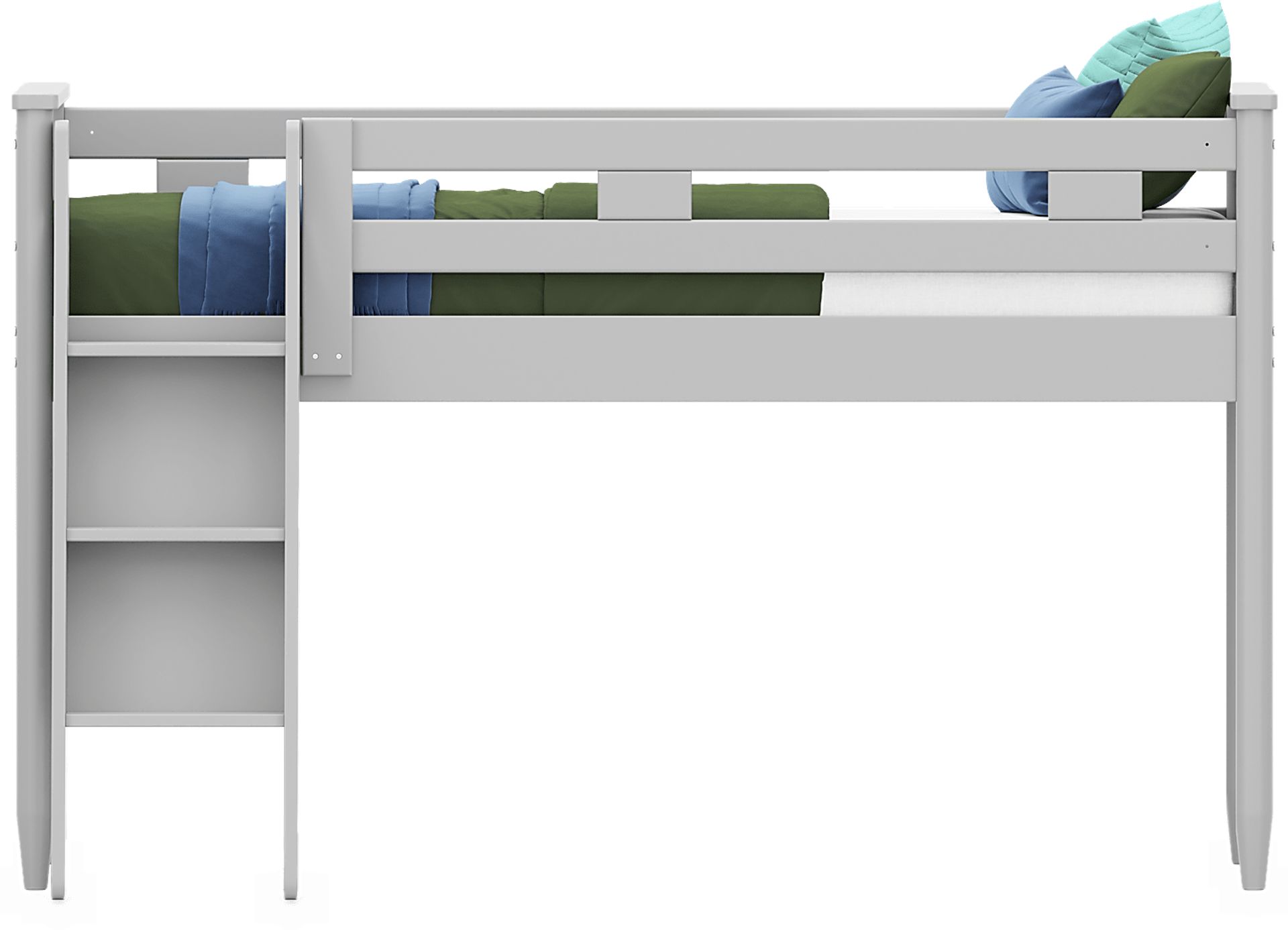 Kids Modern Colors Light Gray Twin Loft - Image 2