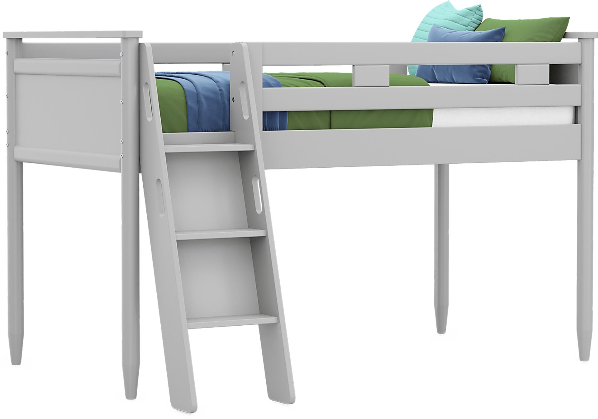Kids Modern Colors Light Gray Twin Loft - Image 1