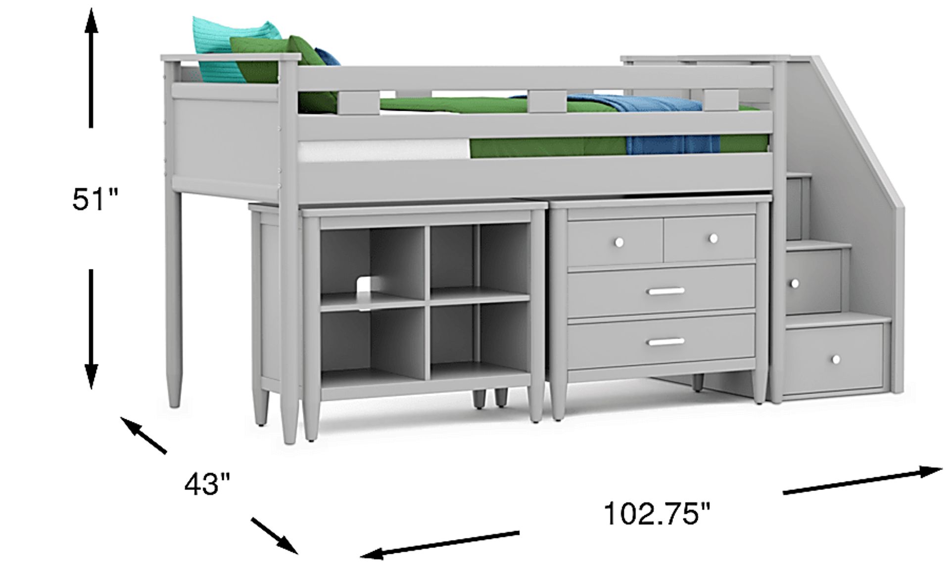Dimension Image. Please refer to the Dimension Tab on this page for dimension details.