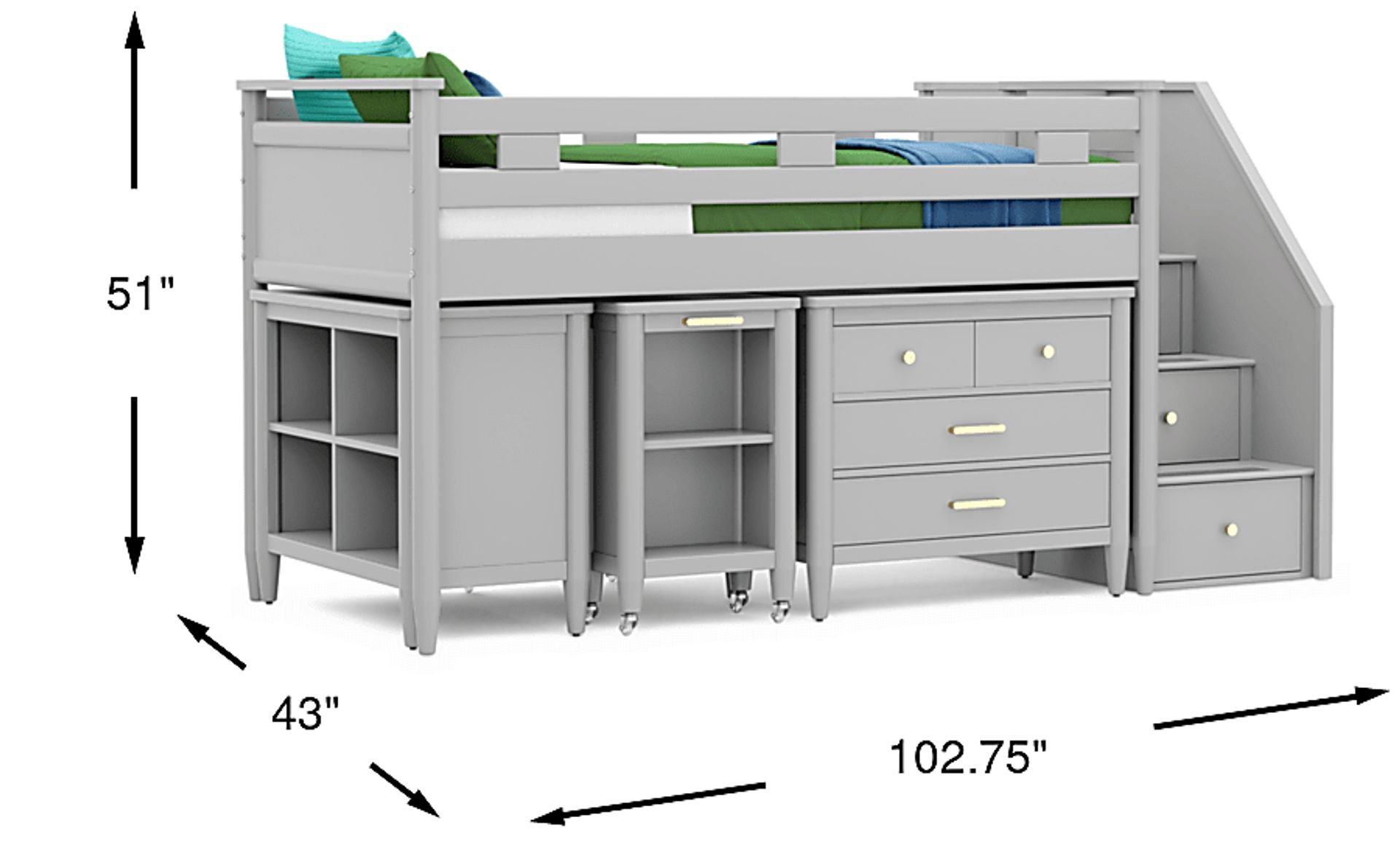 Dimension Image. Please refer to the Dimension Tab on this page for dimension details.