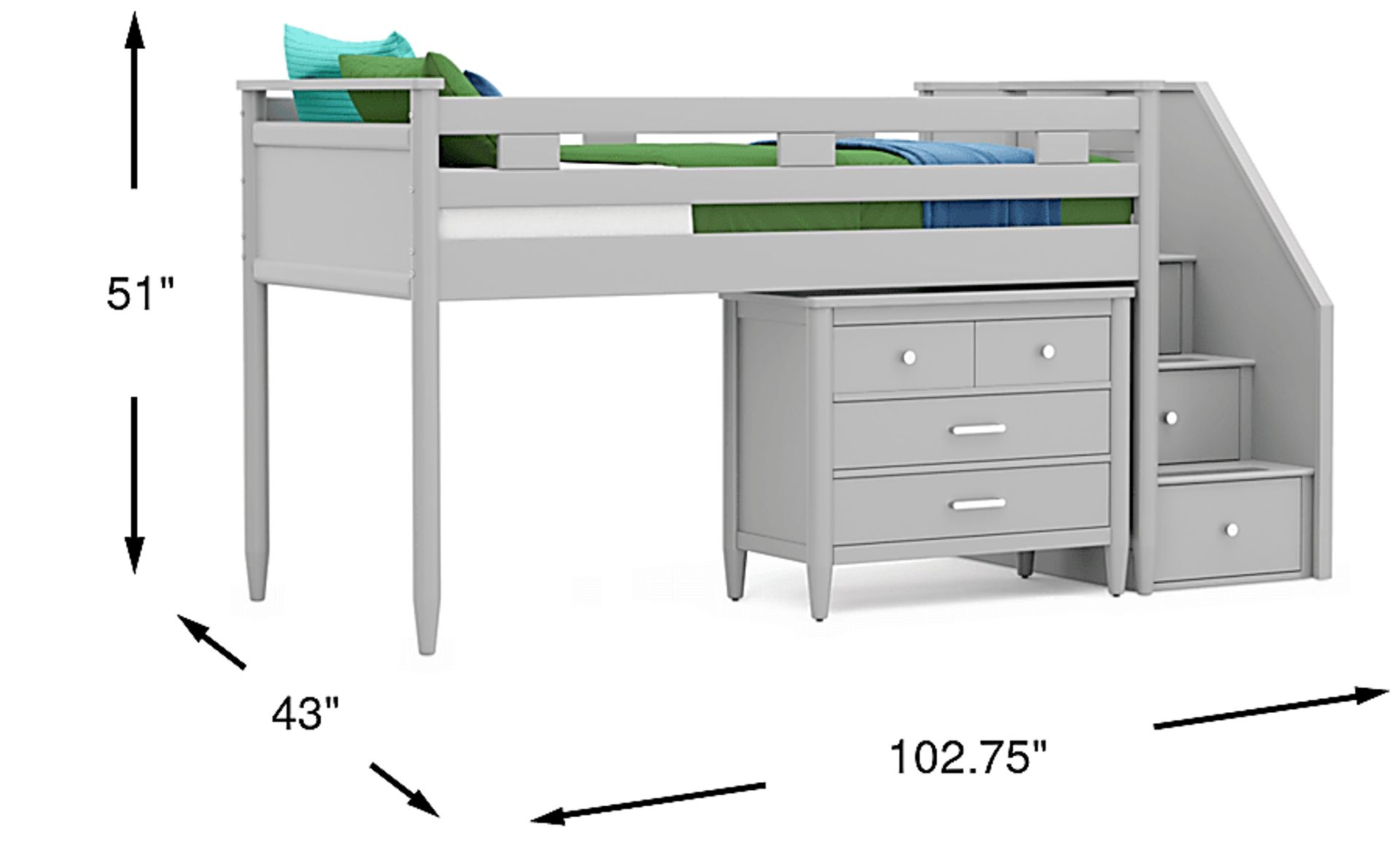 Dimension Image. Please refer to the Dimension Tab on this page for dimension details.