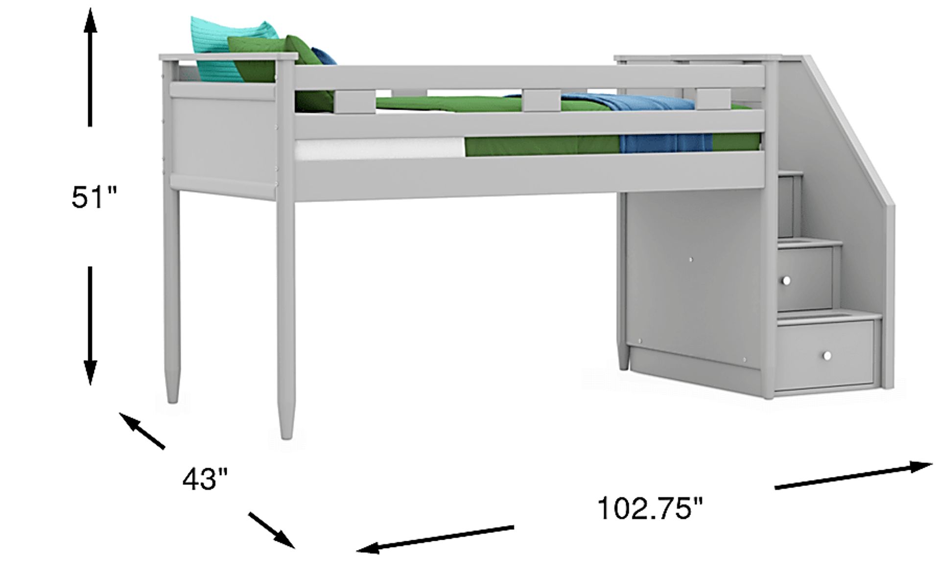 Dimension Image. Please refer to the Dimension Tab on this page for dimension details.