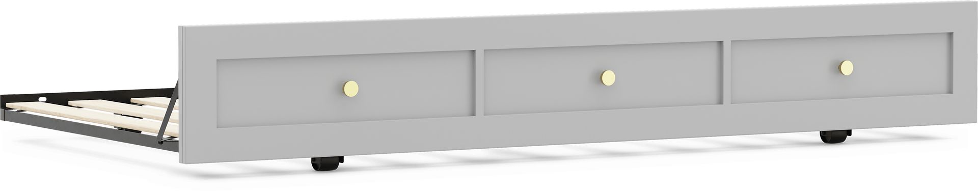 Kids Modern Colors Light Gray Twin Trundle - Image 2