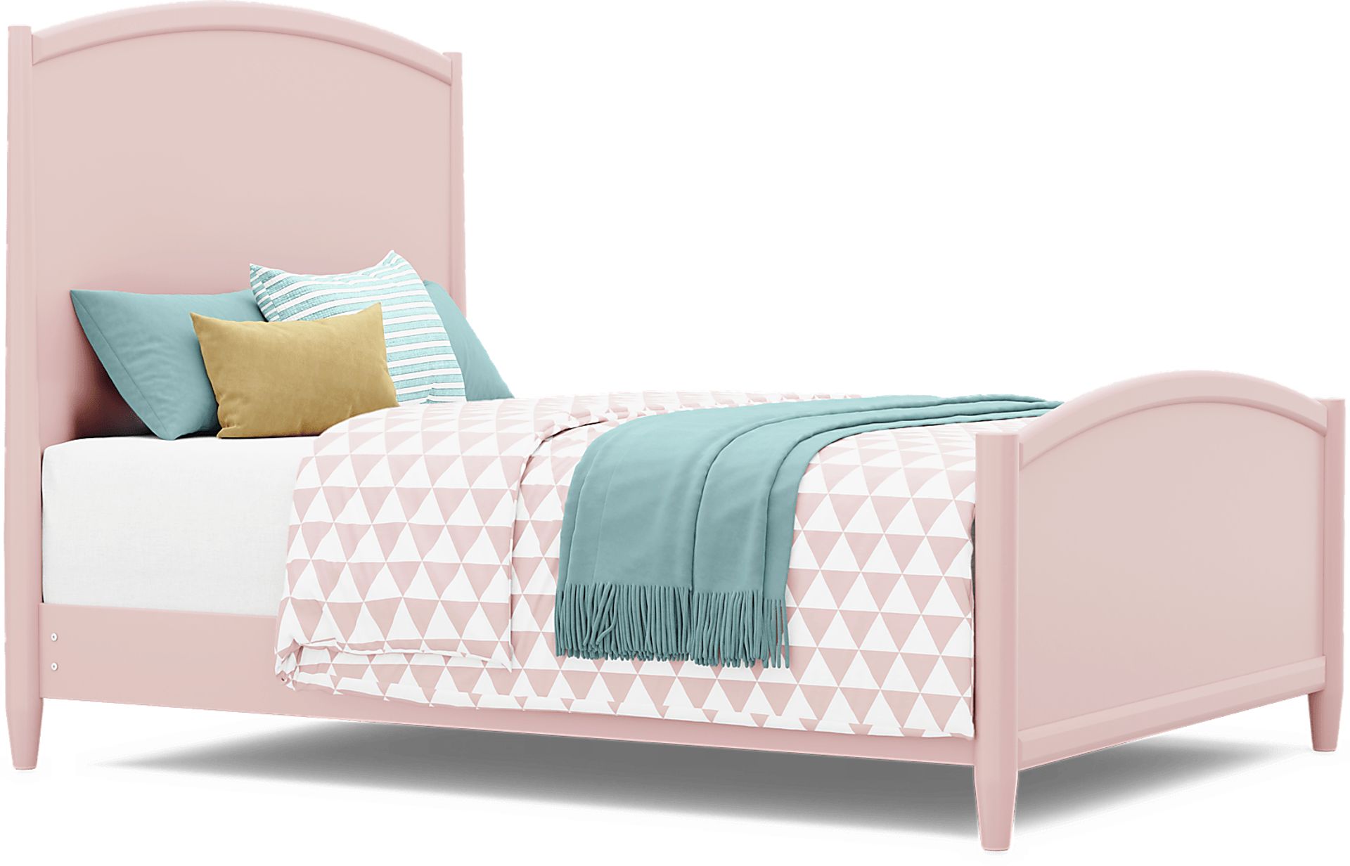 Kids Modern Colors Pink Queen Panel Bed - Image 1