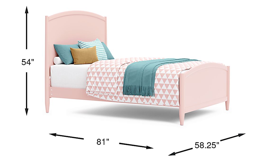 Kids Modern Colors Pink Full Panel Bed