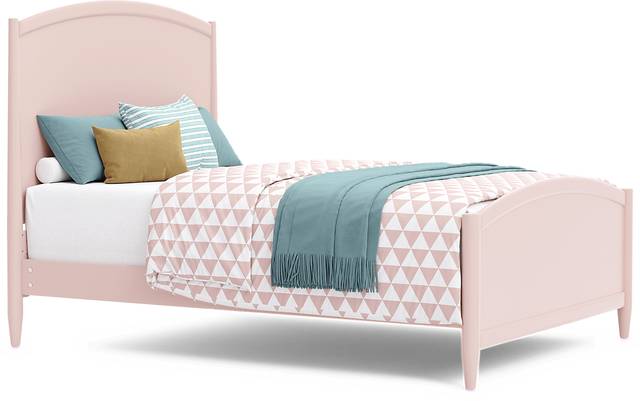 Kids Modern Colors Pink Full Panel Bed - Thumbnail - Image 1