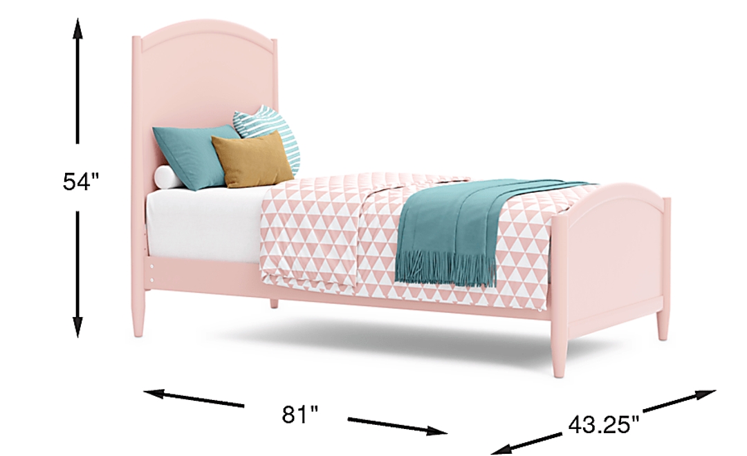 Kids Modern Colors Pink Twin Panel Bed