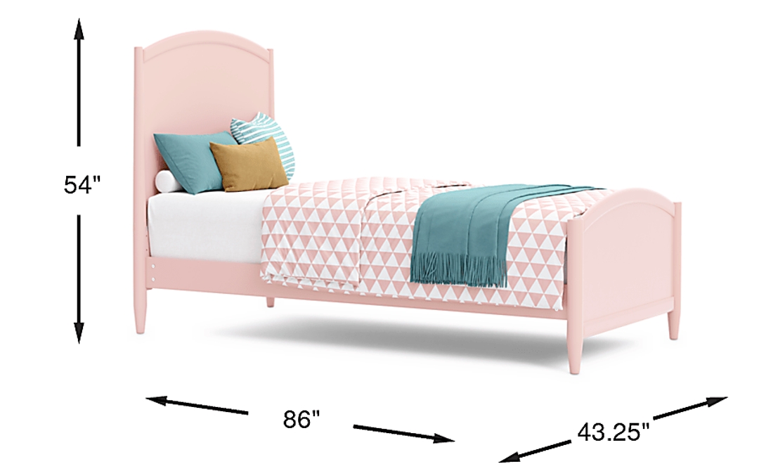 Kids Modern Colors Pink Twin XL Panel Bed