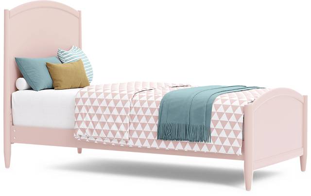 Kids Modern Colors Pink Twin XL Panel Bed - Thumbnail - Image 1