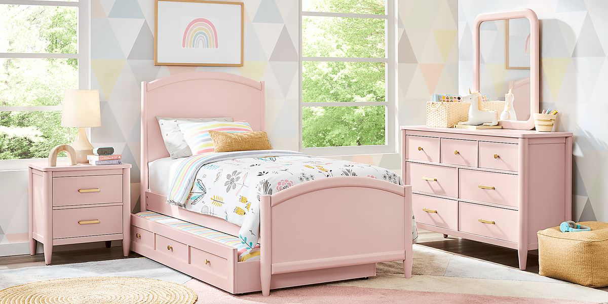 Modern Colors Pink 3 Pc Twin Panel Bed Rooms to Go