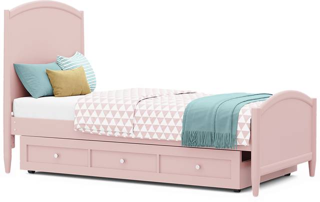 Kids Modern Colors Pink Twin XL Panel Bed - Thumbnail - Image 3