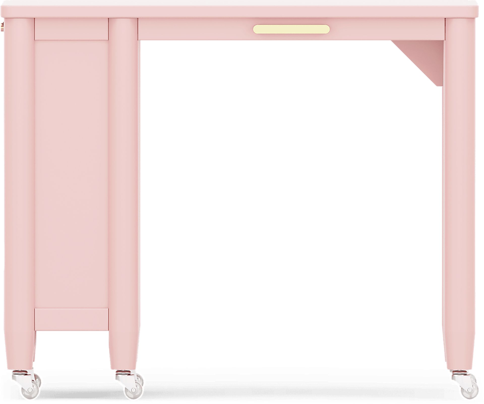 Kids Modern Colors Pink Caster Desk - Image 3