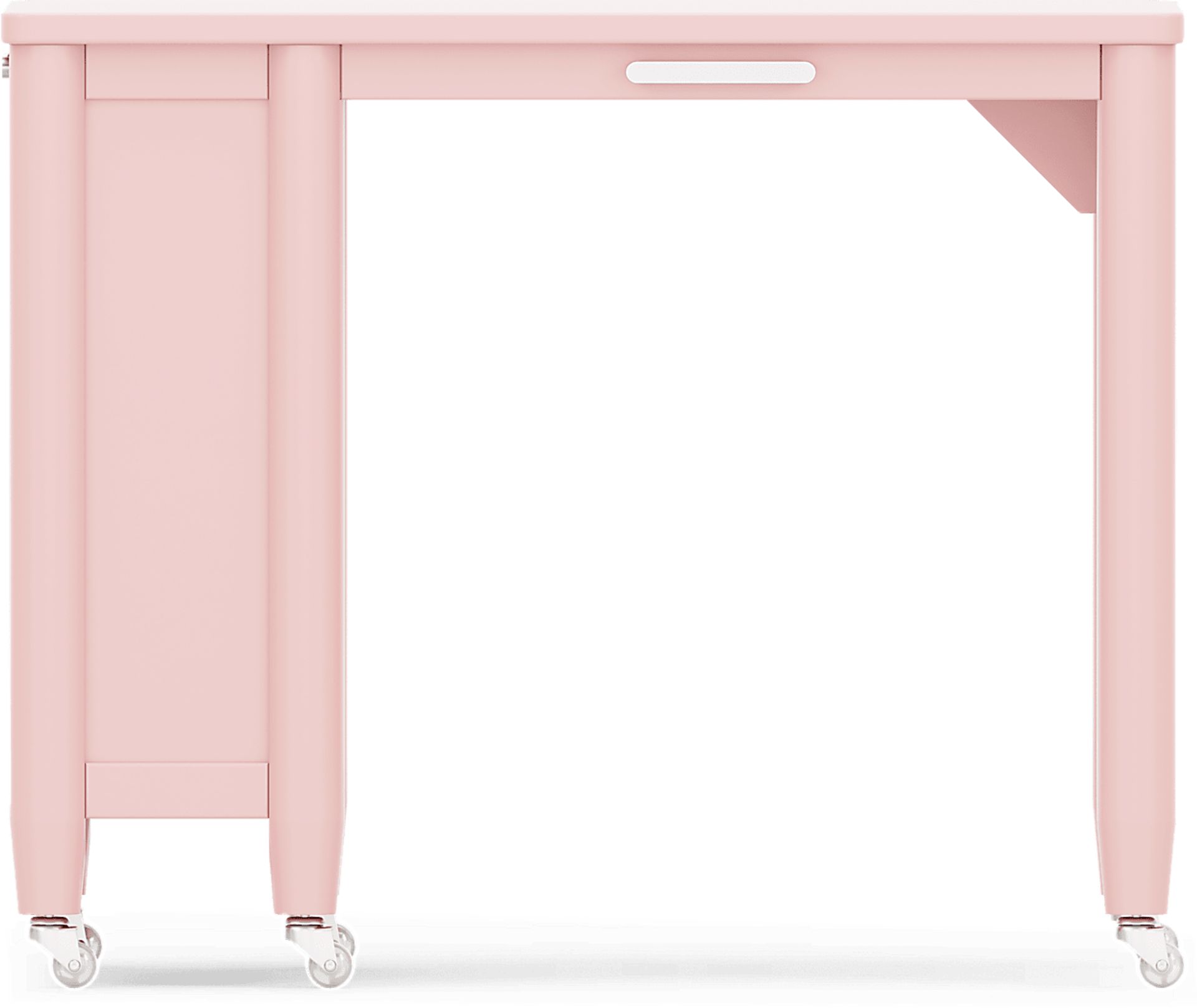 Kids Modern Colors Pink Caster Desk - Image 1
