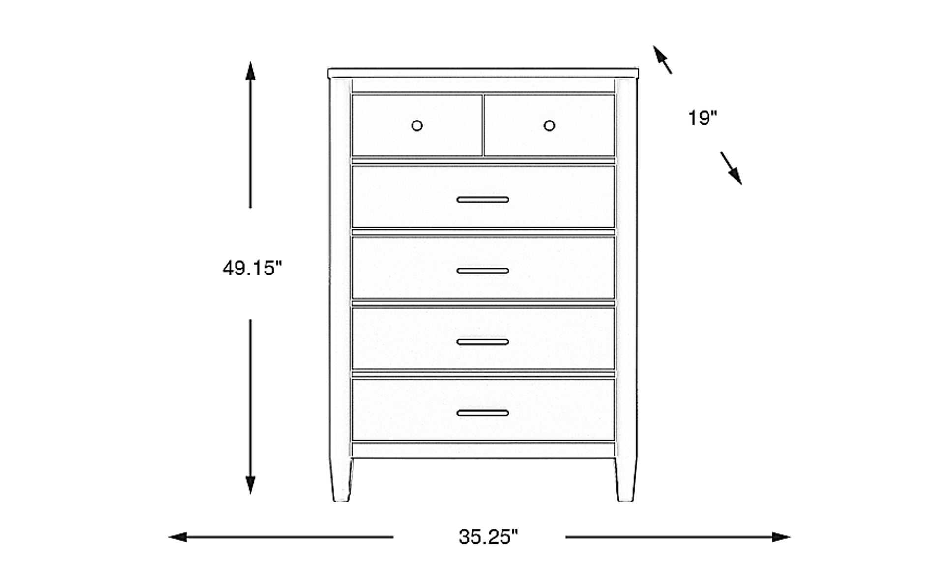 Dimension Image. Please refer to the Dimension Tab on this page for dimension details.