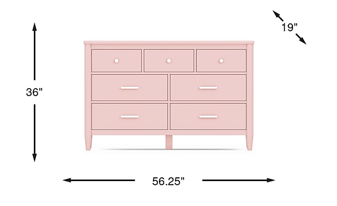 Kids Modern Colors Pink Dresser