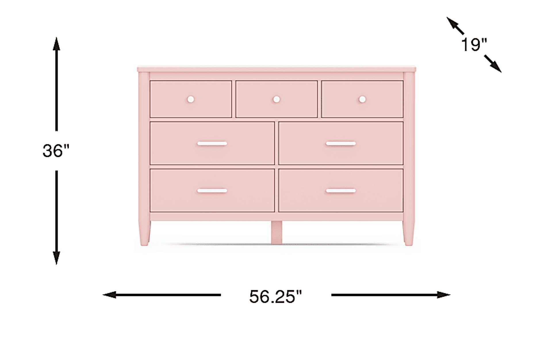 Modern Colors Pink Dresser | Rooms to Go