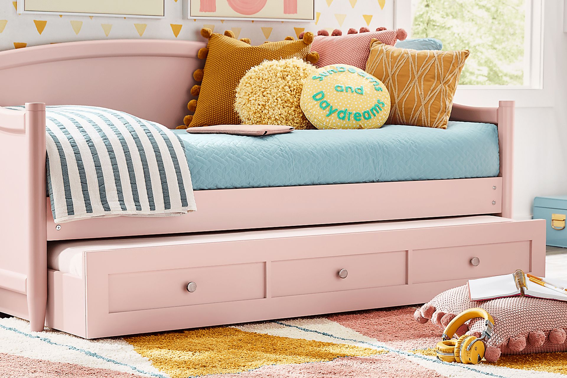 Kids Modern Colors Pink Full Daybed - Image 7