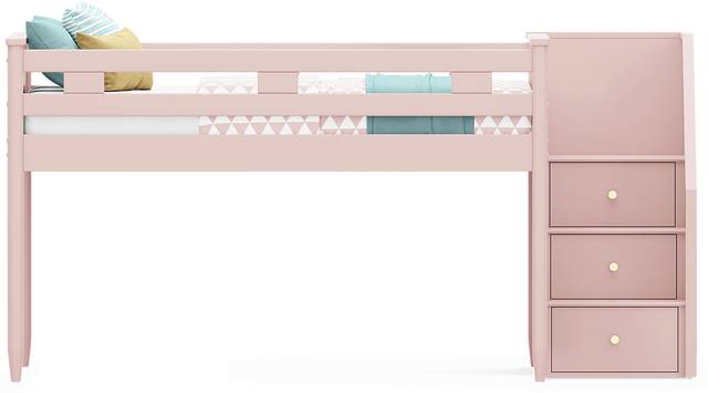 Kids Modern Colors Pink Full Step Loft - Thumbnail - Image 2