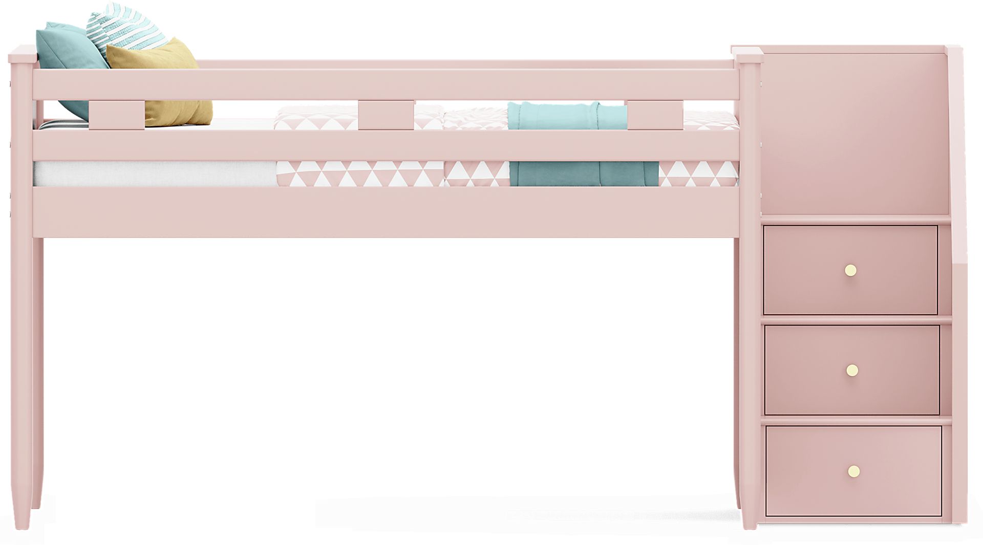 Kids Modern Colors Pink Full Step Loft - Image 2