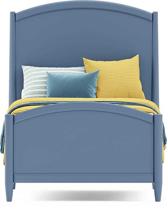 Kids Modern Colors Slate Blue Twin Panel Bedroom - Thumbnail - Image 3