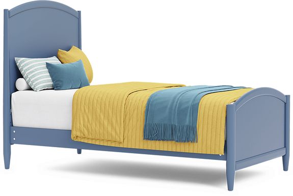 Kids Modern Colors Slate Blue Twin Panel Bed