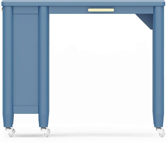 Kids Modern Colors Slate Blue Caster Desk - Thumbnail - Image 3