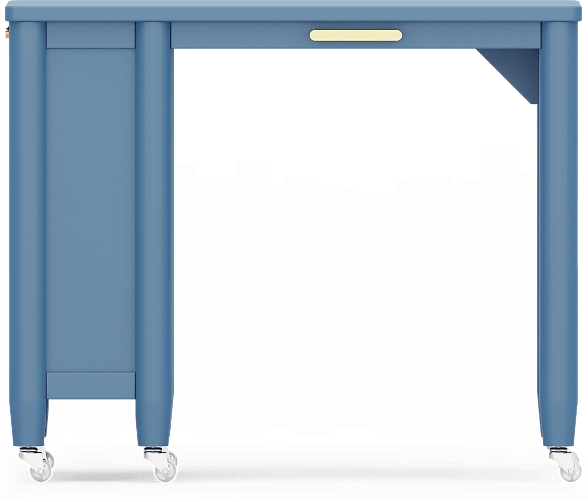 Kids Modern Colors Slate Blue Caster Desk - Image 3