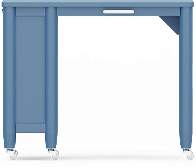 Kids Modern Colors Slate Blue Caster Desk - Thumbnail - Image 1