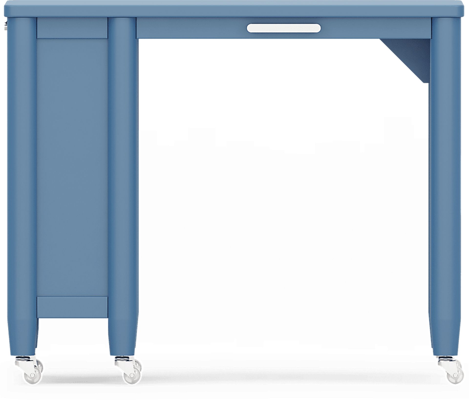 Kids Modern Colors Slate Blue Caster Desk - Image 1